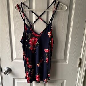 Papermoon Black and Red Backless Camisole Top